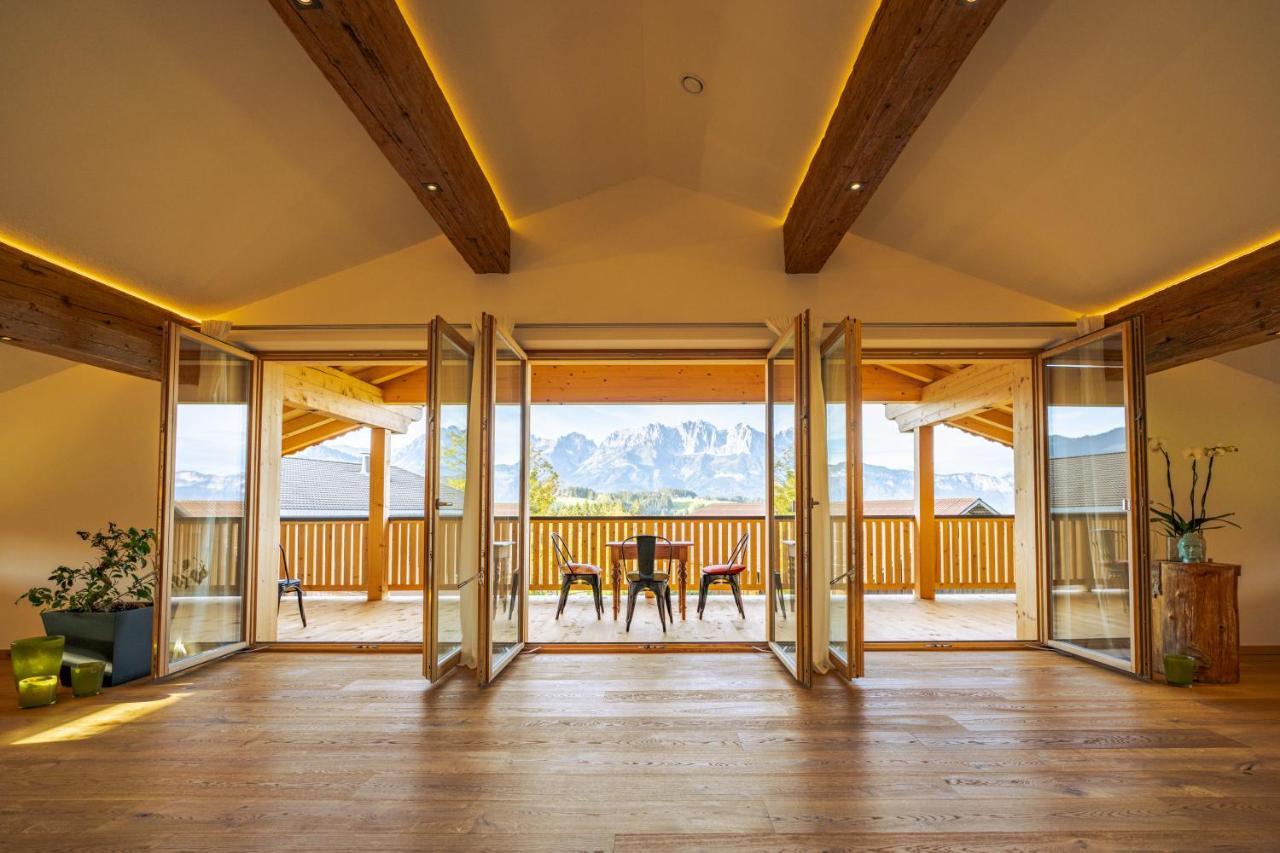 Mountain Vista - Bio Yoga Hof Apartment Kitzbuhel Bagian luar foto